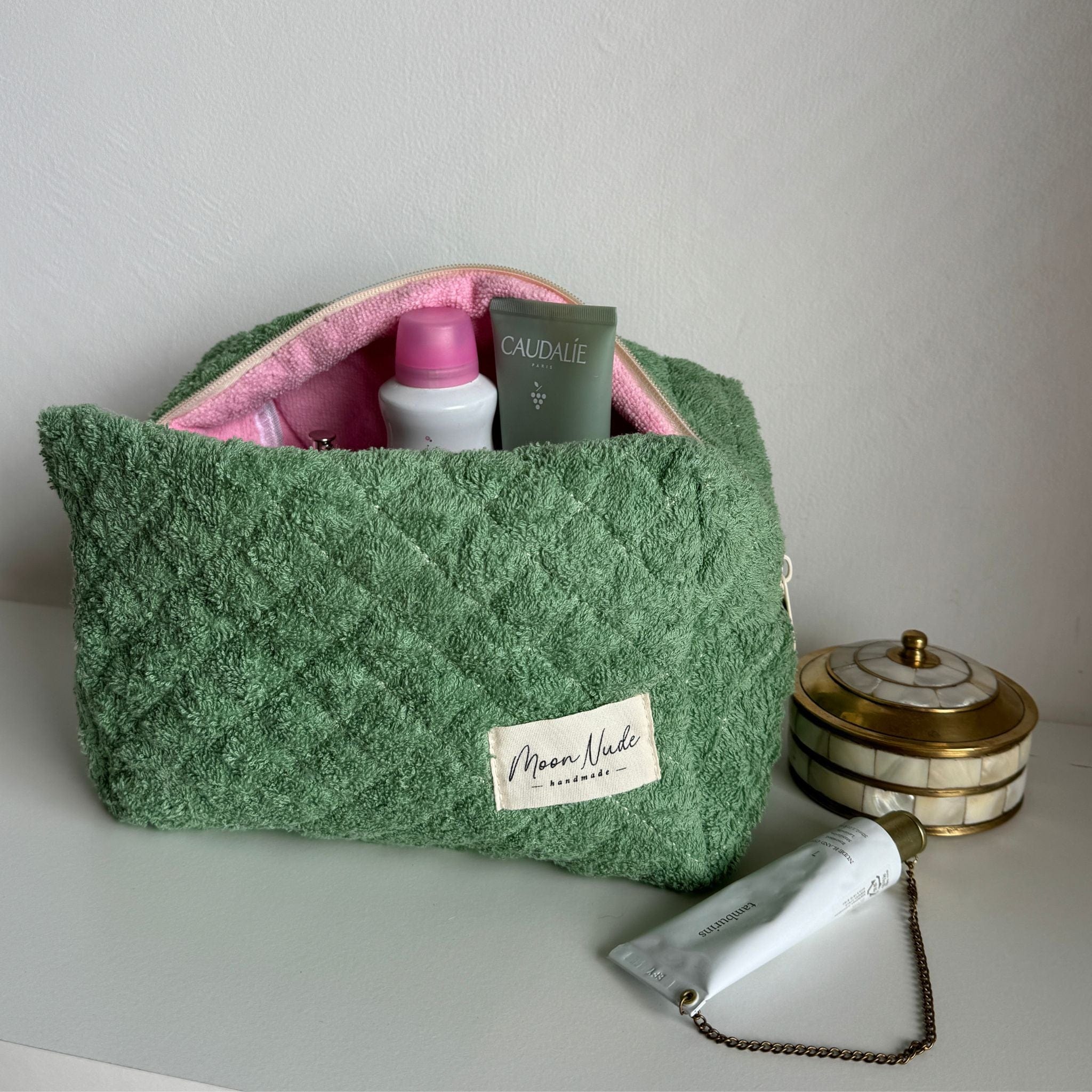 Olive Large Makeup Bag - Image 4